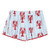 Bamboo Short Sleeve Top + Square Short PJ Set with Whip Stitch - Blue Stripes + Lobsters