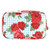 Quilted Cosmetic Bag - Blue Gingham + Red Roses