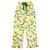 Full-Length Ruffled PJ Set Long with Velvet Tie - Pink Stripes + Lemons