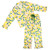 Full-Length Ruffled PJ Set Long with Velvet Tie - Pink Stripes + Lemons