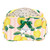 Quilted Cosmetic Bag - Pink Stripes + Lemons