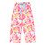 Long Sleeve Top + Capri Pant PJ Set with Velvet Tie - Blue + Rose Floral