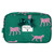 Quilted Cosmetic Bag - Green + Cheetahs