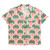Short Sleeve Top + Square Short PJ Set with Velvet Tie - Pink + Palm Beach