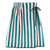 Spa Wrap - Green + Pink Cabana Stripe with Green Droopy Bow