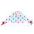 Long Sleeve Cropped Ruffled Top + Ruffled Short PJ Set with Velvet Ties- Red, White + Blue Floral