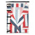 Long Sleeve Cropped Ruffled Top + Ruffled Short PJ Set with Velvet Ties - Red, White + Blue Stripe