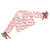 Cropped + Ruffled Short PJ Set with Velvet Ties - Ivory + Ornaments