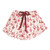 Cropped + Ruffled Short PJ Set with Velvet Ties - Ivory + Ornaments