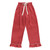 Full-Length Ruffled PJ Set with Velvet Tie - Red + Pink Pin Dots