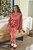 Full-Length Ruffled PJ Set with Velvet Tie - Red + Pink Pin Dots