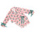 Cropped + Ruffled Short PJ Set with Velvet Ties - Pink Stripes + Doily Trees