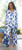 Full-Length Ruffled PJ Set with Velvet Tie - Blue Gingham + Hydrangeas