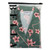 Full-Length Ruffled PJ Set with Velvet Tie - Green + Cherry Blossoms