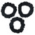 Small Velvet Scrunchies - Black - Set of 3