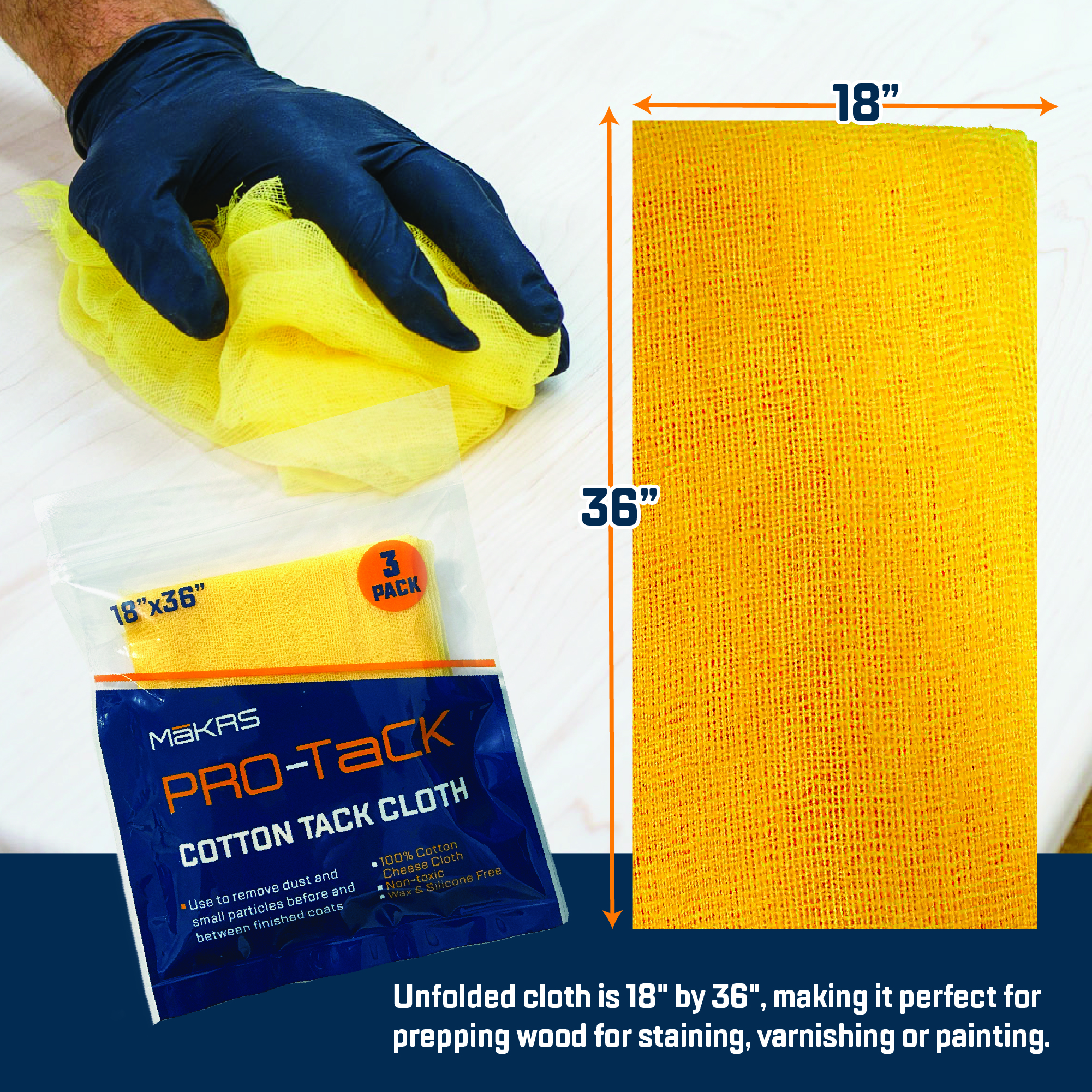 HDX 18 in. x 36 in. Tack Cloths (3-Pack) HDTC-3PK - The Home Depot