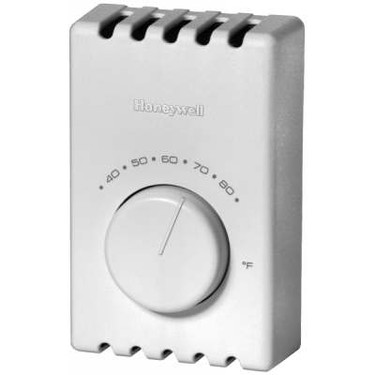 Honeywell T410A1021 Spst 5-25C White Bsbrd Thermostat