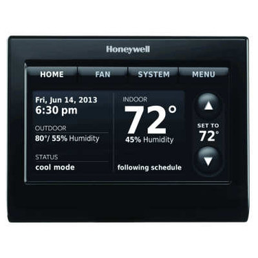 Honeywell THX9421R5021BB Black Prestige Stat W/Red L Multi St