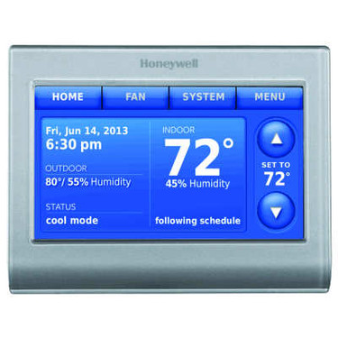 Honeywell THX9421R5021SG Silvr Prestige Stat W/Red L Multi St