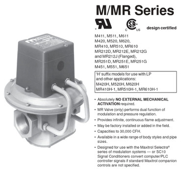 Maxitrol MR212D-1-1010 Gas Valve