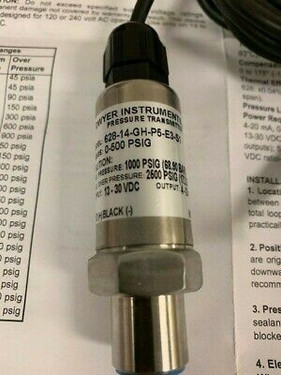 Dwyer Instruments 628-14-GH-P5-E3-S7 0-500# 1/4"sae 9' .5-4.5vdc