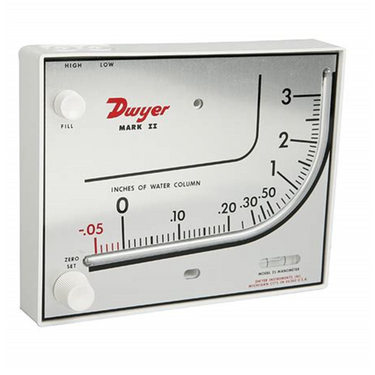 Dwyer Instruments MARKII-25 0/3"WC Plastic Manometer