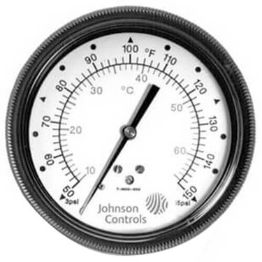 Johnson Controls T-5500-1054 -40/160F 3.5"PneuTempIndicator