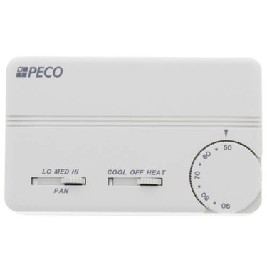 Peco Controls TA155-046 ElecTstat ManC/O 3spFanHtClOff
