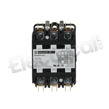 Schneider Electric (Square D) 8910DPA63V02 120V 60AMP 3POLE Contactor Schneider Electric (Square D) 8910DPA63V02 120V 60AMP 3POLE Contactor