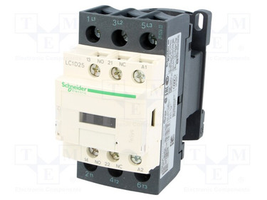 Schneider Electric (Square D) LC1D25F7 110Vac 3P 25A NON-REV CONTACTR