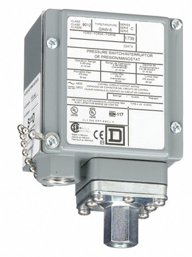 Schneider Electric (Square D) 9012GAW5 PressureSw 6-30#Diff 475#Max