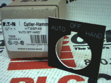 Cutler Hammer-Eaton HT8SP49  HAND-OFF-AUTO LEGEND PLATE