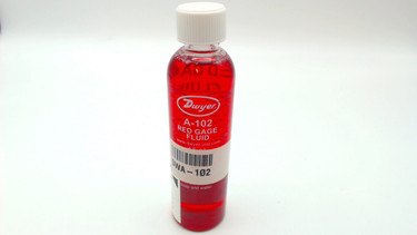 Dwyer Instruments A-102 4oz Bottle, Red Gage Oil
