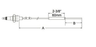 Eclipse 100050-3 1/2"npt Flame Sensor