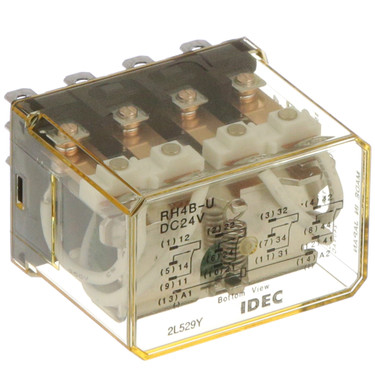 IDEC Relays RH4B-UDC24V  Relay24vdc10a4PDT GenPurpose