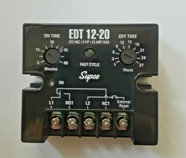 Supco EDT12-20 ADJ. ELECTRONIC INTERVAL TIMER