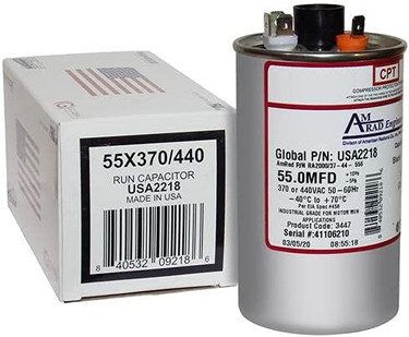 Trane CPT0421 55mfd 440V ROUND CAP W/RESISTR