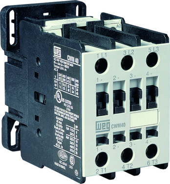 WEG Electric Corp CWM32-00-30V18 120V 32AMP 3POLE CONTACTOR