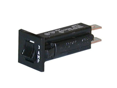TE Connectivity W28-XQ1A-3 Thermal Circuit Breaker – 3A Push-to-Reset, 1 Pole, Snap-In Panel Mount, 250VAC/32VDC
