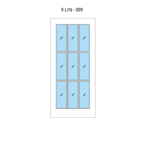 9 Lite Glass Pocket Door