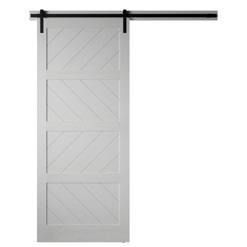 Left and Right Arrow Wood 4 Panel Barn Door