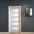 Glass 5 Panel Interior Paint Grade Door