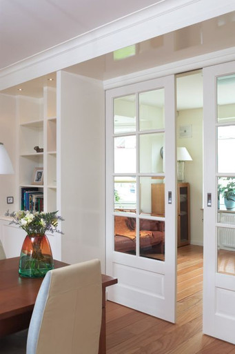 8 Lite Glass 1 Wood Panel Pocket Door DALMATIAN DOORS™