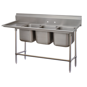 94-3-54-24L | 84' | Sink, (3) Three Compartment 94-3-54-24L | 84' | Sink, (3) Three Compartment