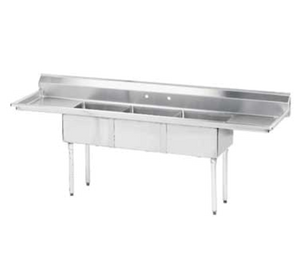 FE-3-1812-24RL-X | 102' | Sink, (3) Three Compartment