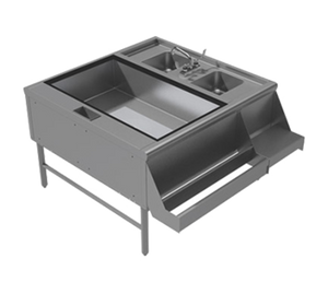 PR-42X42-10-L | 42' | Underbar Ice Bin/Cocktail Station, Pass-Thru Combo