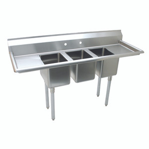 K7-CS-21-EC-X | 58' | Sink, (3) Three Compartment K7-CS-21-EC-X | 58' | Sink, (3) Three Compartment