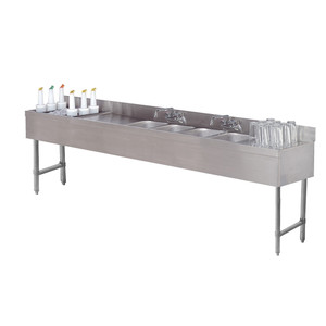 SLC-73C-L | 84' | Underbar Ice Bin/Cocktail Station, Sink Combo