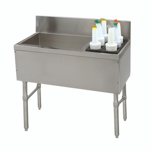 PRC-19-48L-10 | 48' | Underbar Ice Bin/Cocktail Station, Bottle Well Bin