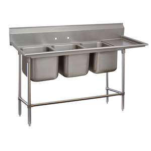 94-83-60-24R | 96' | Sink, (3) Three Compartment 94-83-60-24R | 96' | Sink, (3) Three Compartment